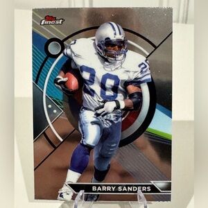 2024 Barry Sanders Topps Finest Card. Mint condition